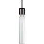 Zigrina 3" LED 3CCT Vertical Pendant 12" Clear Glass, Black &