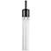 Zigrina 3" LED 3CCT Vertical Pendant 12" Clear Glass, Black &