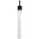 Zigrina 3" LED 3CCT Vertical Pendant, 18" Clear Glass, Black &
