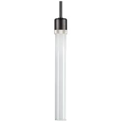 Zigrina 3" LED 3CCT Vertical Pendant 18" Clear Glass, Black &