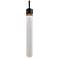 Zigrina 3" LED 3CCT Vertical Pendant 18" Fluted Glass, Black &