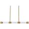 Zigrina 48" LED 3CCT Linear Pendant, Clear Fluted Glass and Brass Fini