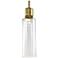 Zigrina 6" LED 3CCT Cylindrical Drum Pendant 18" Clear Glass, Bra
