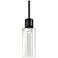 Zigrina 6" LED 3CCT Cylindrical Pendant, 12" Clear Glass and Blac