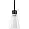 Zigrina 7" LED 3CCT Clear Bell Glass Pendant, Black & Nickel Metal