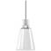 Zigrina 7" LED 3CCT Clear Bell Glass Pendant White with Nickel Metal F