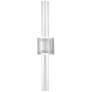 Zigrina LED 3CCT Duo Wall Sconce, 12" Clear Glass and Matte White Fini