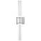 Zigrina LED 3CCT Duo Wall Sconce, 12" Clear Glass and Matte White Fini