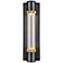 Zigrina LED 3CCT Fuse Wall Sconce, 12" Fluted Glass, Black & Brass