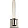 Zigrina LED 3CCT Vertical Wall Sconce, 12" Fluted Glass and Nickel Fin