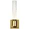Zigrina LED 3CCT Wall Sconce, 12" Crackled Glass and Aged Brass Finish
