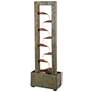 2_Zigzag Zen 47 3/4" High Slate and Copper Cascading Floor Fountain