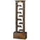 Zigzag Zen 49" Slate Stone Waterfall Fountain with Light