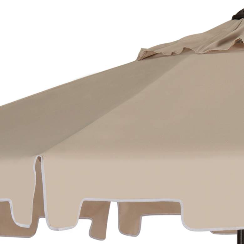 Image 3 Zimmerman Beige 9' Aluminum Market Umbrella with Flap more views