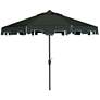 Zimmerman Dark Green 9&#39; Aluminum Market Umbrella with Flap