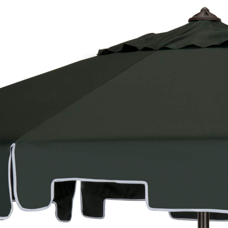 Image 3 Zimmerman Dark Green 9&#39; Aluminum Market Umbrella with Flap more views