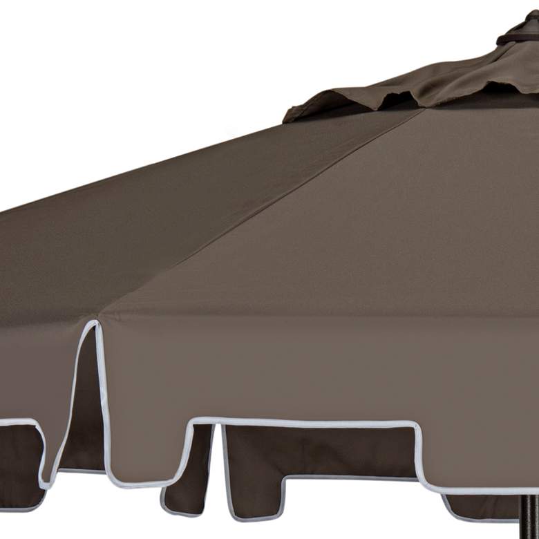 Image 3 Zimmerman Gray 9' Aluminum Market Umbrella with Flap more views