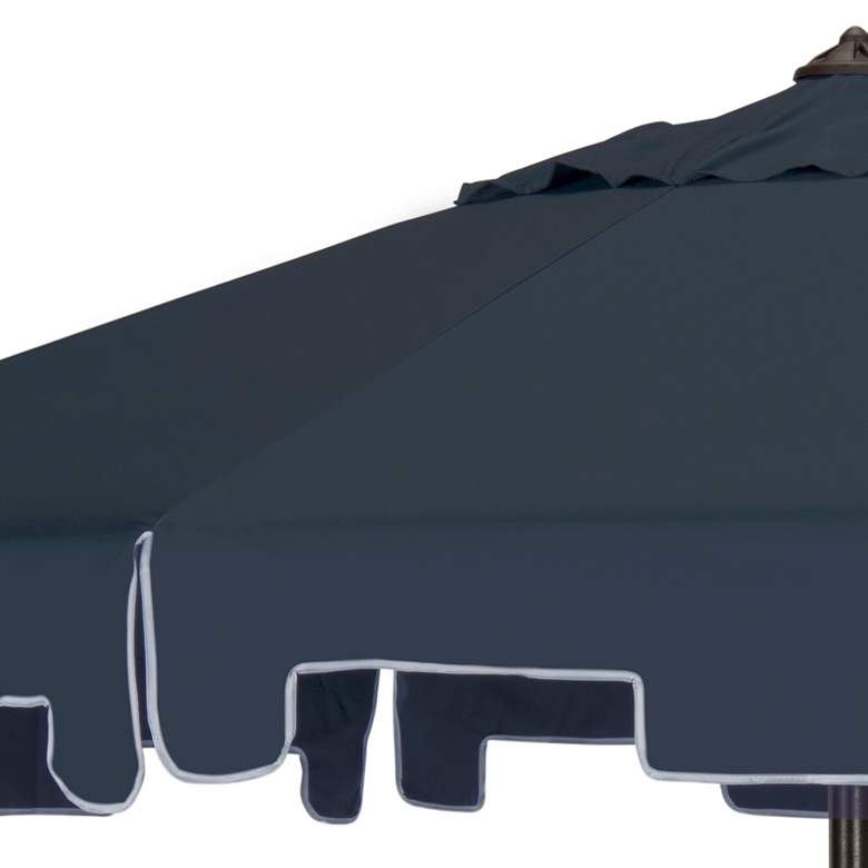 Image 3 Zimmerman Navy 9' Aluminum Market Umbrella with Flap more views