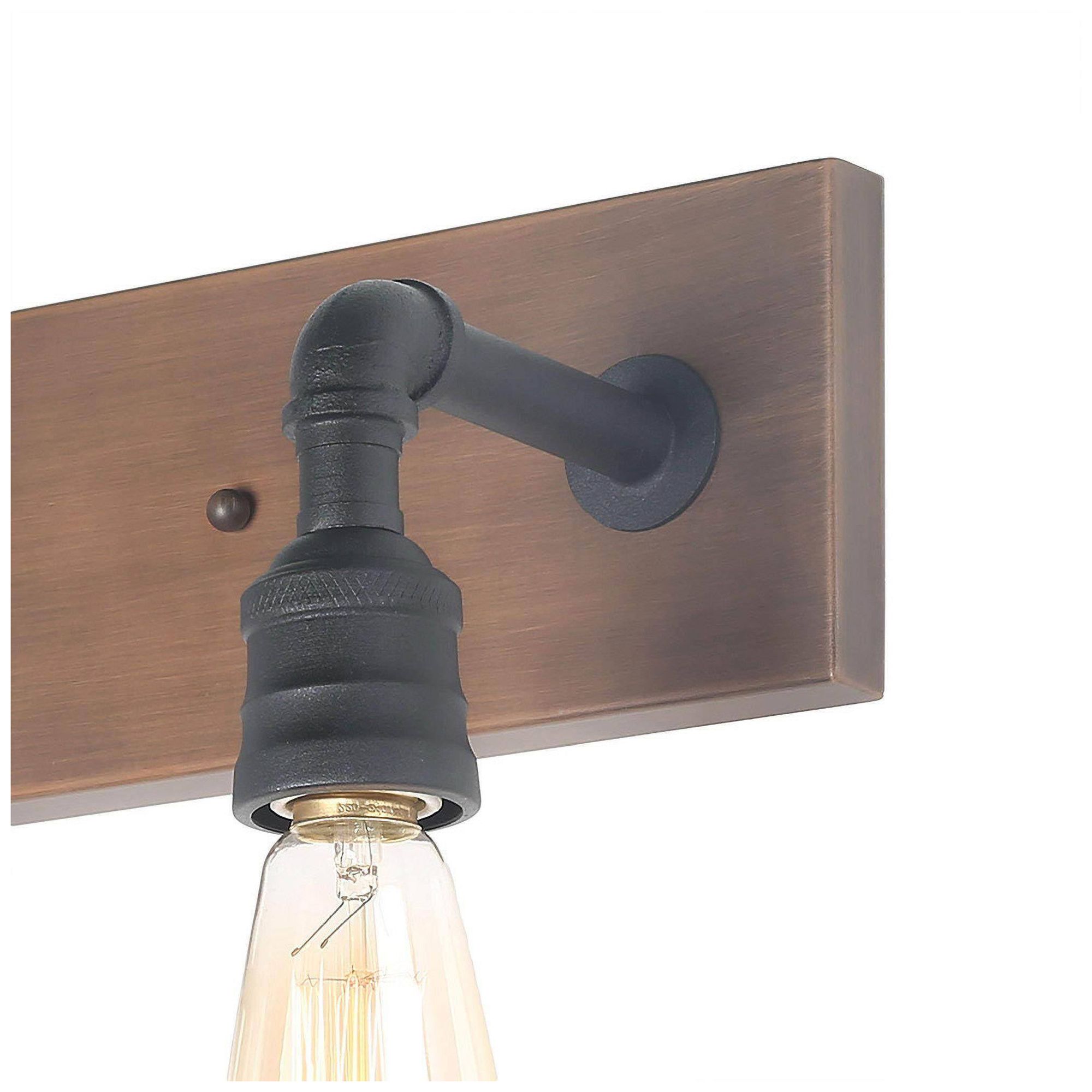 Image 4 Zimra 22.2" Wide Brown 3-Light Bathroom Vanity Light more views