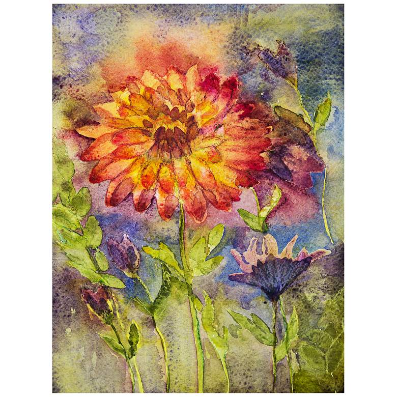 Image 1 Zinnia 40" High All-Season Indoor-Outdoor Canvas Wall Art