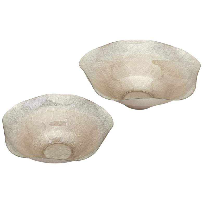 Image 1 Zinnia Gray and Brown Glass Decorative Bowls Set of 2
