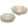 Zinnia Gray and Brown Glass Decorative Bowls Set of 2