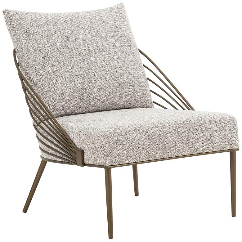 Image 1 Zinnia Modern Astor Stone Gray Iron Chair