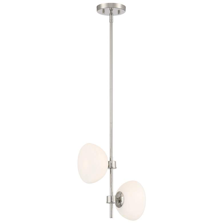 Image 1 Zio 10.25" Wide Polished Nickel 2 Light Pendant