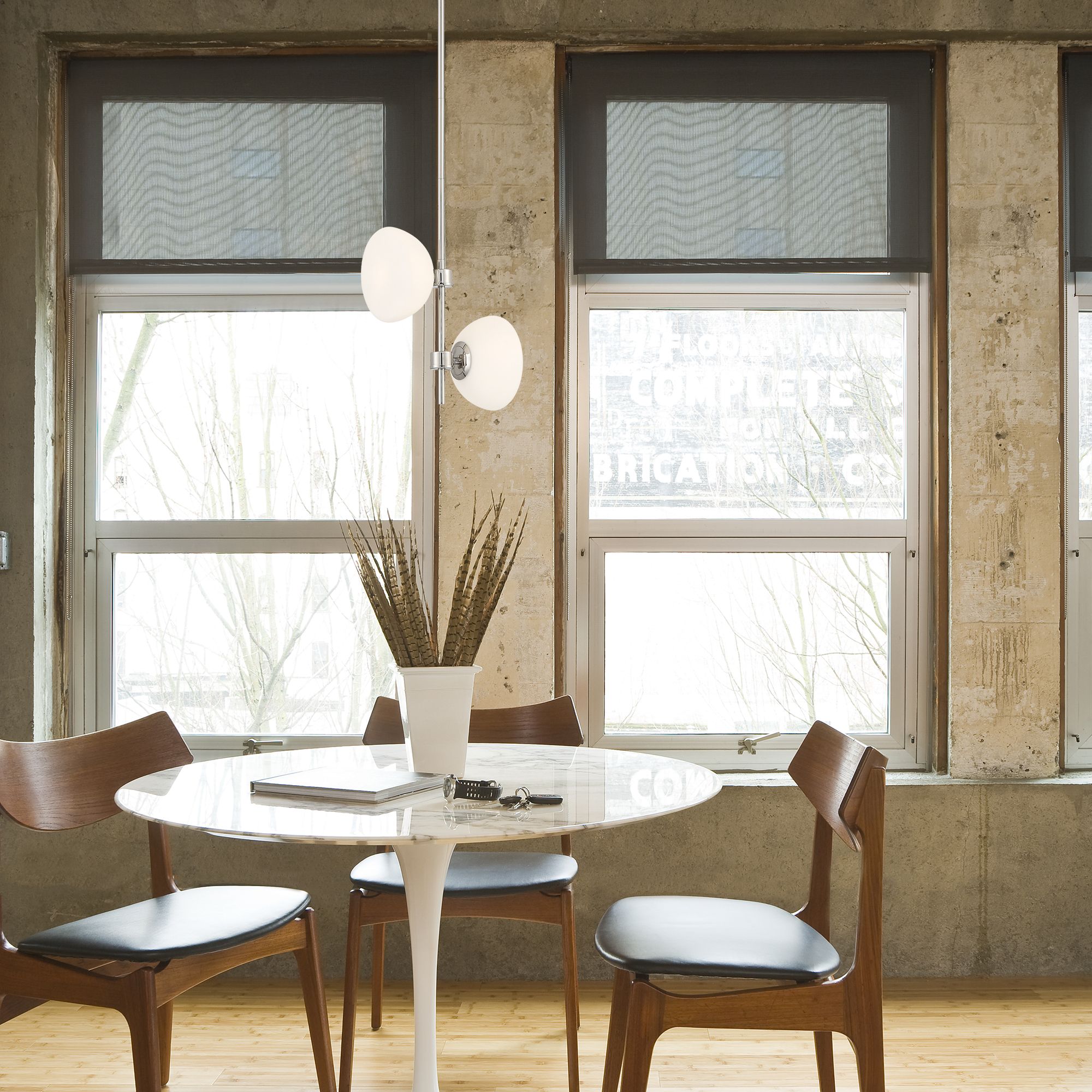 Image 4 Zio 10.25" Wide  Polished Nickel 2 Light Pendant more views