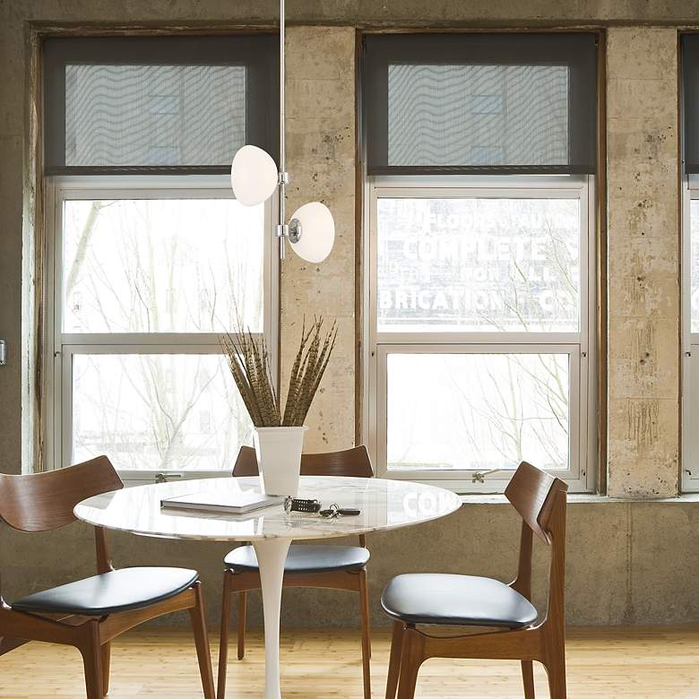 Image 4 Zio 10.25" Wide  Polished Nickel 2 Light Pendant more views