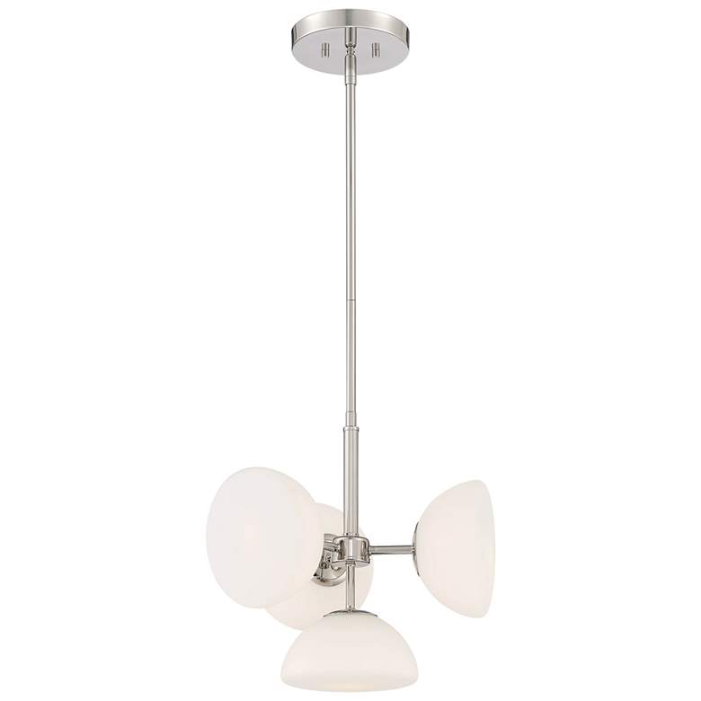 Image 1 Zio 14.5" Wide Polished Nickel 4 Light Convertible Chandelier