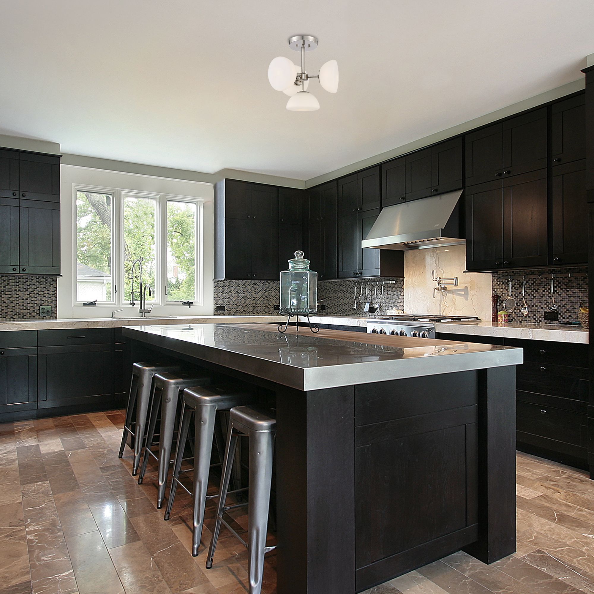 Image 4 Zio 14.5" Wide Polished Nickel 4 Light Convertible Chandelier more views