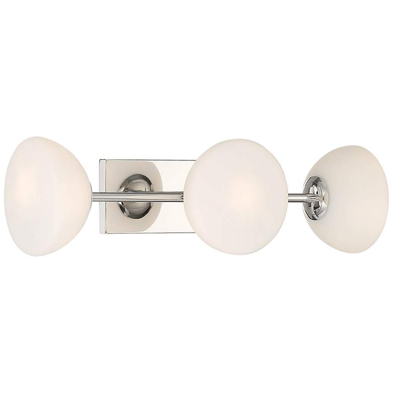 Image 1 Zio 24" Wide Polished Nickel Metal 3-Light Vanity Bath Light