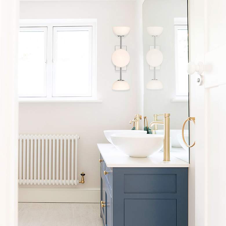 Image 5 Zio 24" Wide Polished Nickel Metal 3-Light Vanity Bath Light more views
