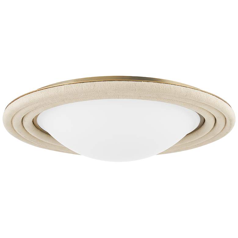 Image 1 Zion 16" Wide Patina Brass LED Ceiling Light