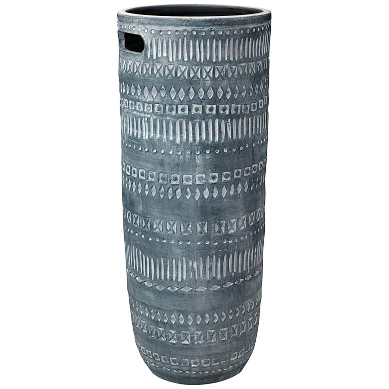 Image 1 Zion Gray 28 1/2" High Southwest Rustic Ceramic Vase