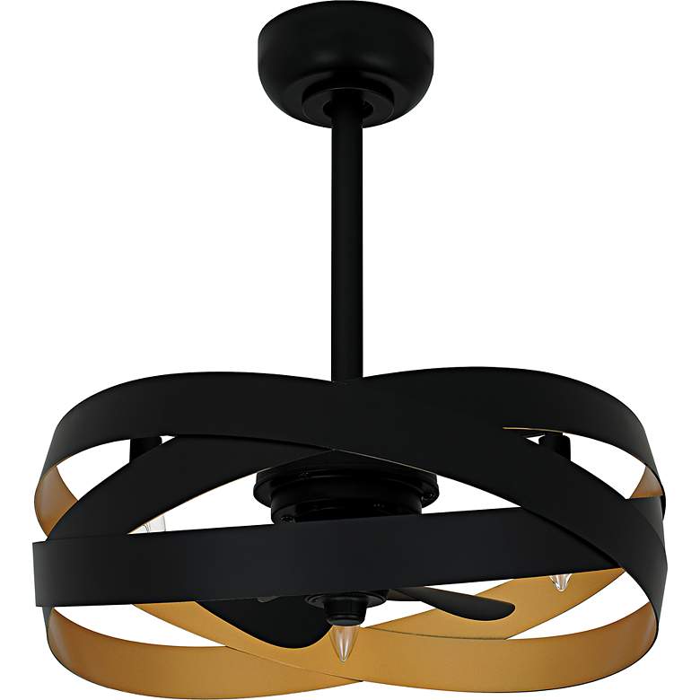 Image 2 Zito 3-Light Matte Black Ceiling Fan Light more views