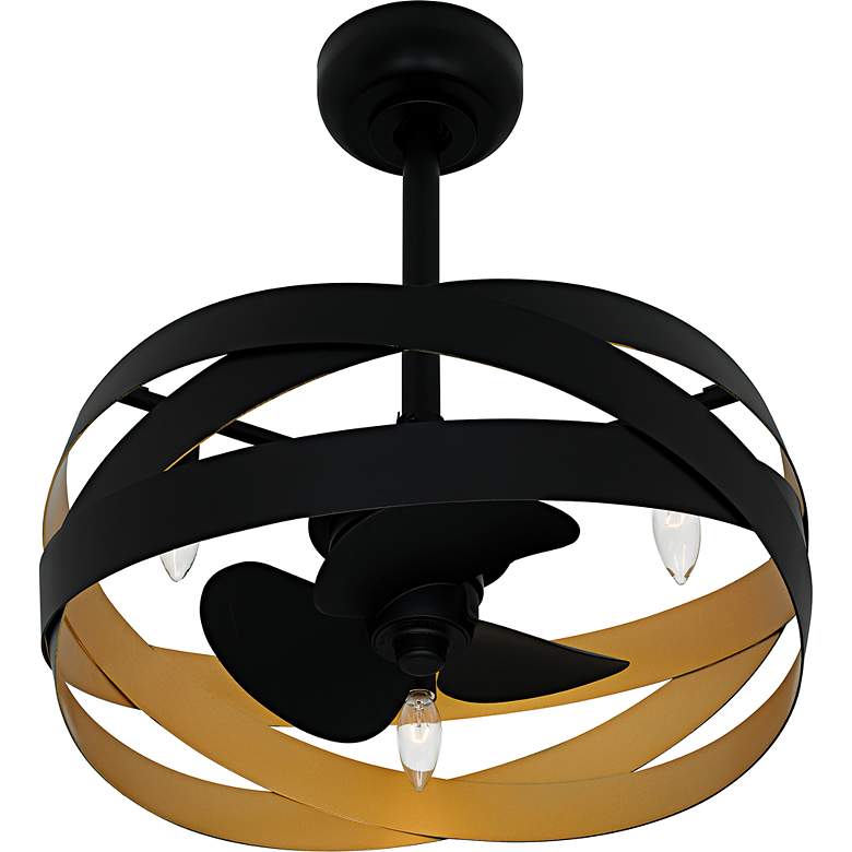 Image 4 Zito 3-Light Matte Black Ceiling Fan Light more views