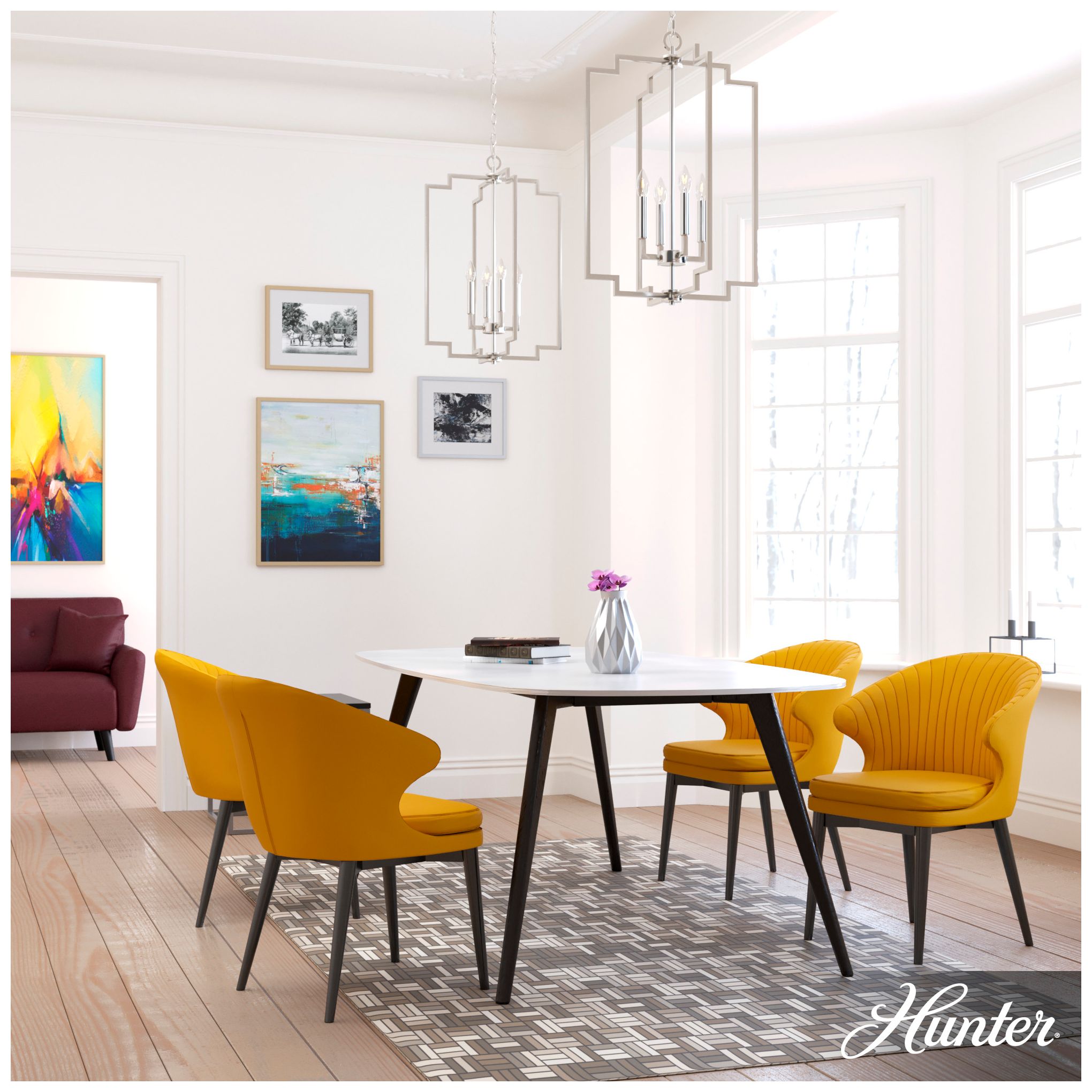 Image 5 Zoanne 4 Light Pendant 26H BN more views