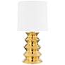 Zoe 1 Light Table Lamp Aged Brass