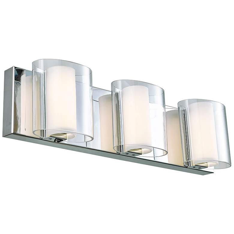 Image 1 Zoe 20" Wide Chrome 3-Light LED Bath Light