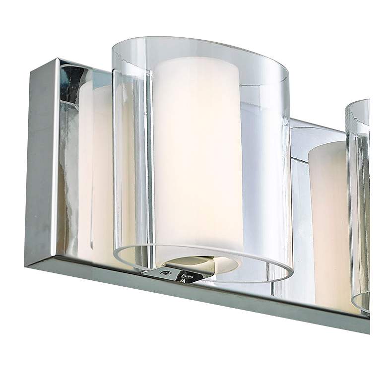 Image 2 Zoe 20" Wide Chrome 3-Light LED Bath Light more views