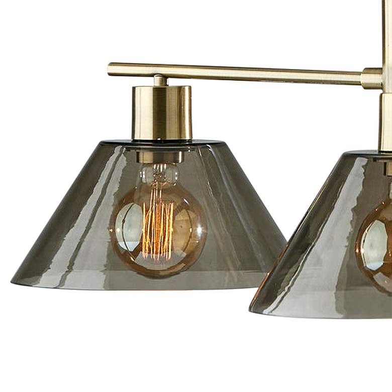 Image 4 Zoe 25 1/2" Wide Antique Brass Metal 3-Light Chandelier more views