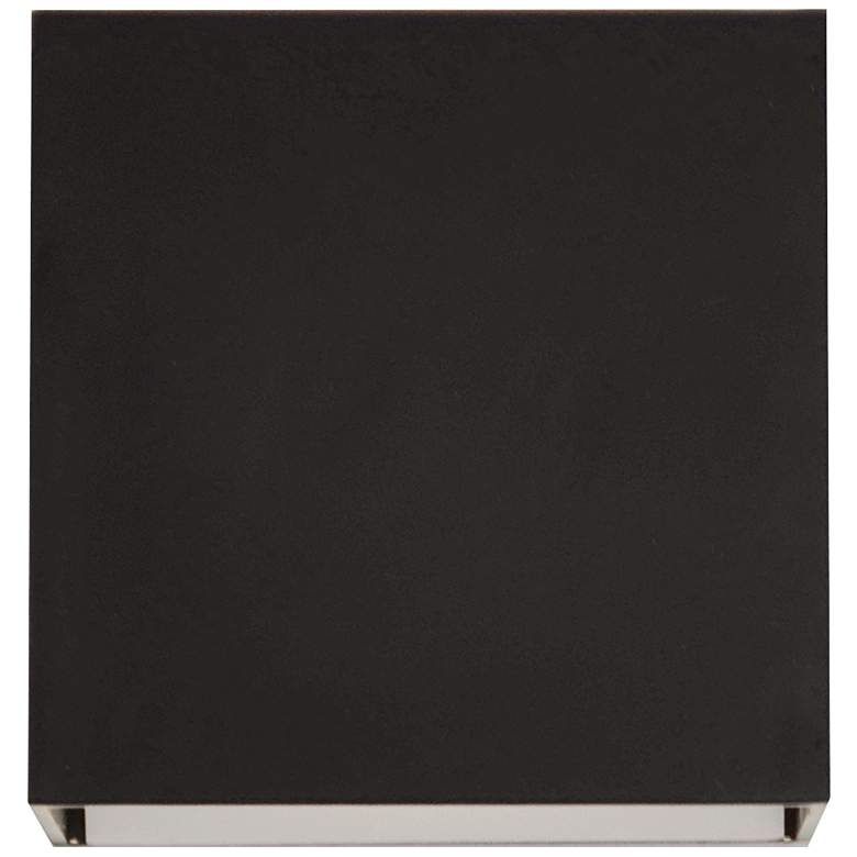 Image 1 Zoe 5 inch High Black Square Wall Wash LED Wall Sconce