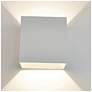 4_Zoe 5" High White Square Wall Wash LED Wall Sconce more views