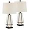 Zoe Modern Geometric Night Light Table Lamps Set of 2