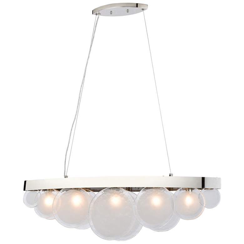 Image 1 Zoetrope 39.38" Wide 5-Light Chandelier - Polished Chrome