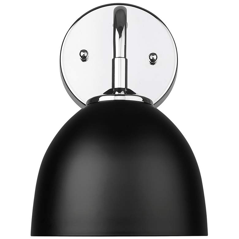Image 1 Zoey 1-Light Wall Sconce in Chrome with Matte Black