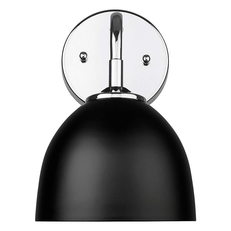 Image 2 Zoey 1-Light Wall Sconce in Chrome with Matte Black more views