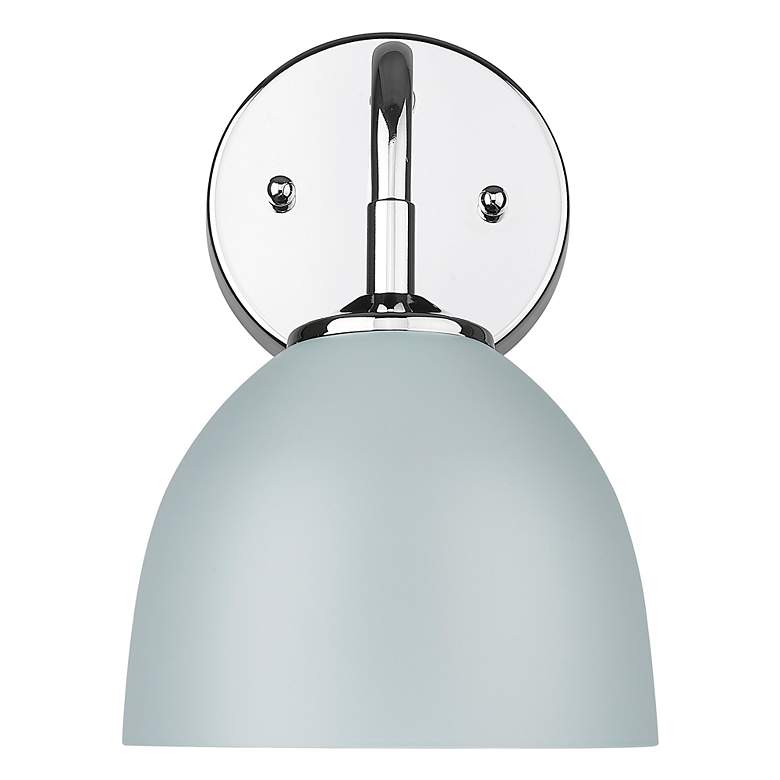 Image 2 Zoey 1-Light Wall Sconce in Chrome with Matte Gray more views